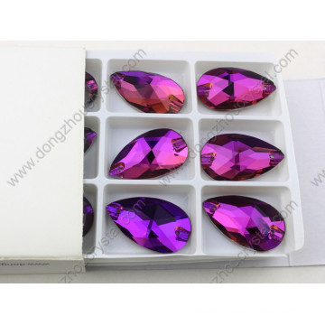 Dz-3065 Drop High Quality Flat Back Sew on Rose Stones